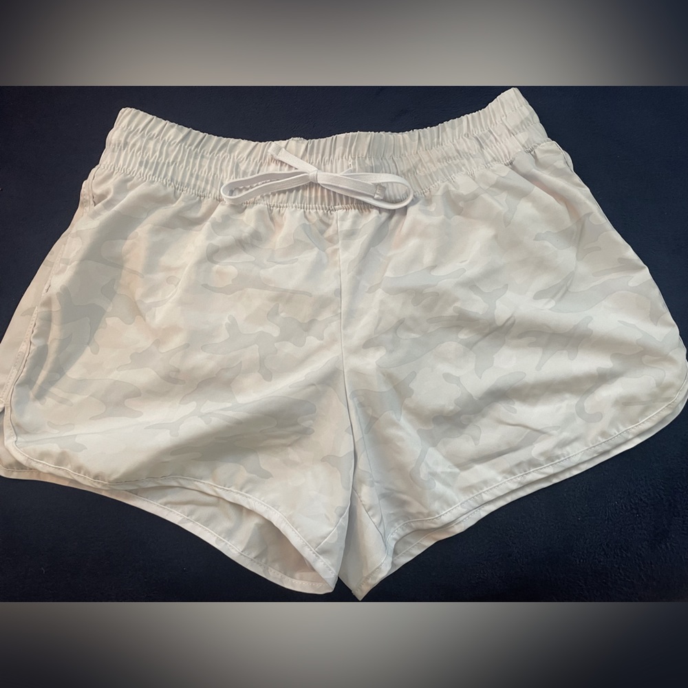 White Velocity Athletic Shorts